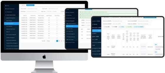 Management platform on desktop and tablet screens