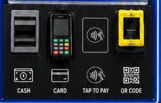 Payment panel with bill acceptor and card terminal